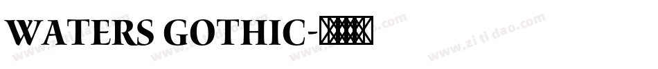 Waters Gothic字体转换